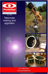 Make a better telescope Cat. 1113C Telescope making and upgrades