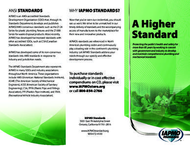 IAPMO Standards Trifold Brochure.indd