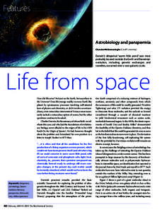 Features  Evolution Astrobiology and panspermia Chandra Wickramasinghe (Cardiff University)