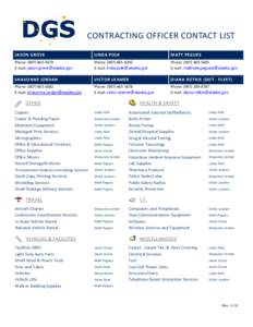 Microsoft Word - Contracting Officer Contact List[removed]doc