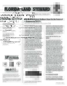 florida land steward A Quarterly Newsletter for Florida Landowners and Resource Professionals summer/fall 2013 – volume 2, no. 3  in this issue