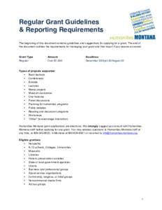 Federal assistance in the United States / National Endowment for the Humanities / Humanities / Federal grants in the United States / Public finance / Montana / United States / Academia / Louisiana Endowment for the Humanities