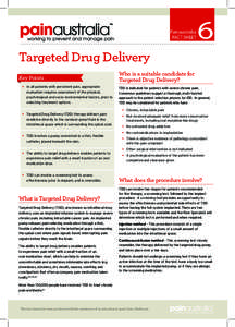 Painaustralia FACT SHEET 6  Targeted Drug Delivery