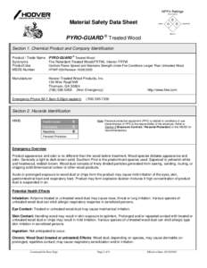 HOOVER TREATED WOOD PRODUCTS PYRO GUARD TREATED WOOD