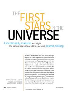 THE  FIRST STARS IN THE  UNIVERSE