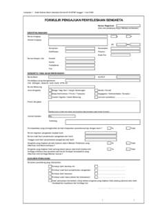 Lampiran 1 Surat Edaran Bank Indonesia Nomor 8/14/DPNP tanggal 1 JuniFORMULIR PENGAJUAN PENYELESAIAN SENGKETA Nomor Registrasi (diisi oleh pelaksana fungsi Mediasi perbankan) IDENTITAS NASABAH