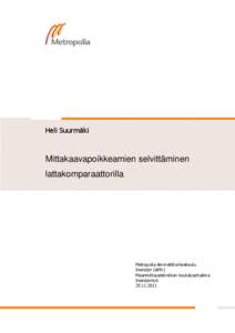 Heli Suurmäki  Mittakaavapoikkeamien selvittäminen