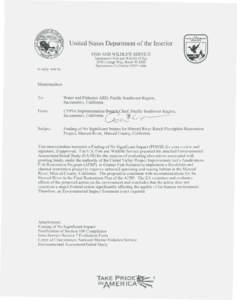 United States Department of the Interior FISH AND WILDLIFE SERVICE, REGION 1 Cultural Resources Team[removed]SW Gerda Lane Sherwood, Oregon[removed]4377 (fax[removed])