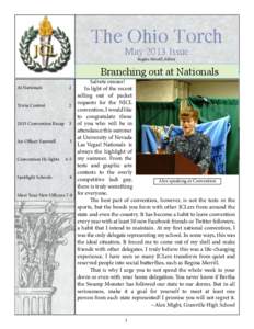 The Ohio Torch May 2013 Issue Regina Merrill, Editor At Nationals