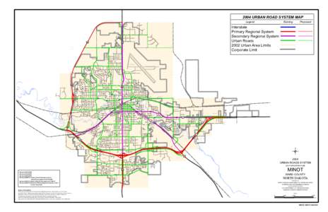 2004 URBAN ROAD SYSTEM MAP Legend ST  ND