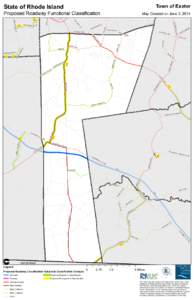 State of Rhode Island  Town of Exeter Proposed Roadway Functional Classification ER R