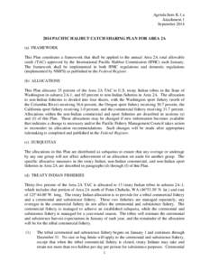 Agenda Item K.1.a Attachment 1 SeptemberPACIFIC HALIBUT CATCH SHARING PLAN FOR AREA 2A (a) FRAMEWORK