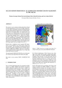 Glaciology / Planetary science / Radiometry / Climatology / Aquatic ecology / Ice drift / Special sensor microwave/imager / Polar ice packs / Arctic Ocean / Sea ice / Earth / Physical geography