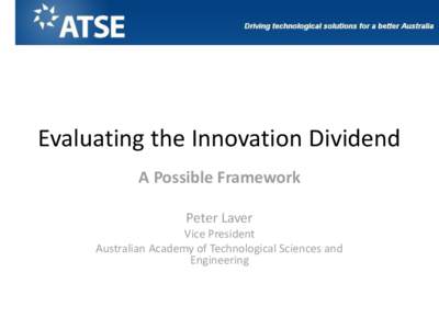Innovation / Productivity / Dividend / Science / Structure / Technology / Design / Economics