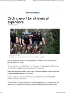 Cycling event for all levels of experience | Mandurah Mail
