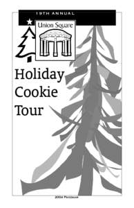 19TH ANNUAL  Holiday Cookie Tour