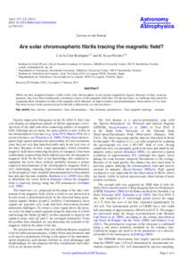Chromosphere / Sunspot / Magnetic field / Spin / Fibril / Physics / Sun / Magnetism