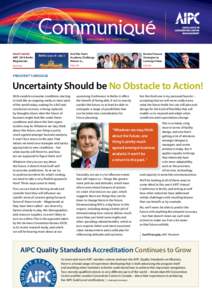 Commun ue ISSUE NUMBER 103 | MARCH 2014 WHAT’S INSIDE  AIPC 2014 Berlin