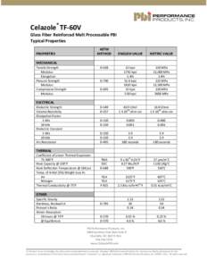 Mechanics / Elasticity / Ultimate tensile strength / Strength of materials / Thermal conductivity / British thermal unit / Polyamide-imide / Chemistry / Materials science / Measurement