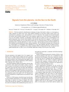 Pattern Recognition in Physics Pattern Recogn. Phys., 1, 177–184, 2013 www.pattern-recogn-phys.netdoi:prp