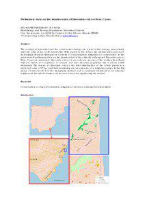 Preliminary data on the translocation of Limonium estevei Fern. Casas M.L. RODRÍGUEZ-TAMAYO1 & J. MOTA Plant Biology and Ecology Department. University of Almería.