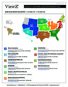 updated Sep[removed]SECURITY REGIONAL SALES REPRESENTATIVES INSIDE SALES SERVICE AND SUPPORT / t[removed]f[removed]