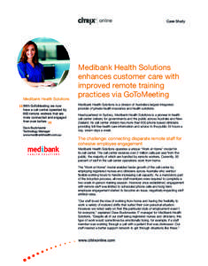 Medibank Health Solutions GoToMeeting Case Study