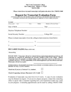 Microsoft Word - Request for Transcript Evaluation Form.docx