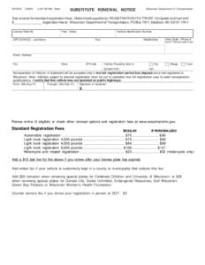 MV2016 Substitute Renewal Notice