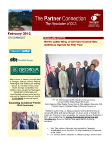 February 2012 NEWS AND EVENTS Martin Luther King, Jr Advisory Council Sets Ambitious Agenda for First Year  After months of traveling through each