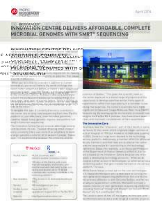 Core Lab Profile - Innovation Centre Delivers Affordable, Complete Microbial Genomes with SMRT Sequencing