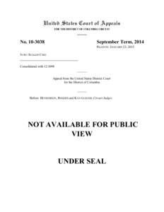 United States Court of Appeals FOR THE DISTRICT OF COLUMBIA CIRCUIT No[removed]September Term, 2014