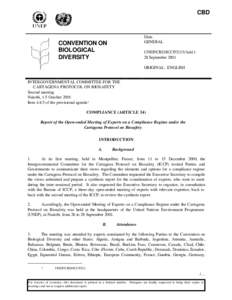 International relations / Biosafety Clearing-House / Cartagena Protocol on Biosafety / Convention on Biological Diversity / Environmental governance / United Nations Framework Convention on Climate Change / IEC 60870-6 / Biodiversity / Environment / Risk