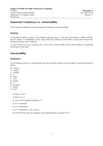 Computing / Abstract data types / Concurrency control / Concurrent computing / Transaction processing / Computer architecture / Linearizability / Concurrent programming languages / Shared register / Queue / Sequential consistency / XC