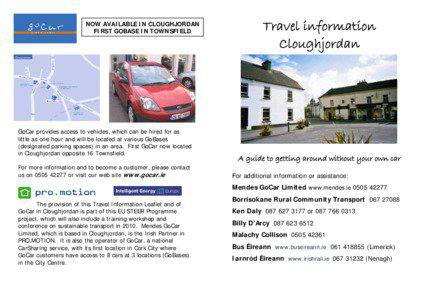 NOW AVAILABLE IN CLOUGHJORDAN FIRST GOBASE IN TOWNSFIELD