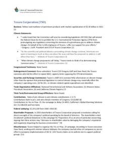 Climate change mitigation / National Petrochemical and Refiners Association / Tesoro / California Proposition 23 / Western States Petroleum Association