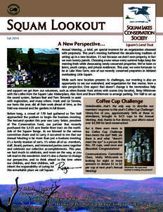 Squam Lookout Fall 2014 A New Perspective…  Squam’s Land Trust