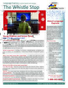 Language Express Preschool Speech and Language  The Whistle Stop Issue 23