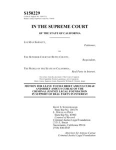 S150229 Court of Appeal No. C051311 Butte County Superior Court No[removed]IN THE SUPREME COURT OF THE STATE OF CALIFORNIA