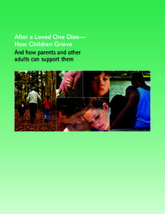 After a Loved One Dies­— How Children Grieve And how parents and other adults can support them  After a Loved One Dies­—How Children Grieve