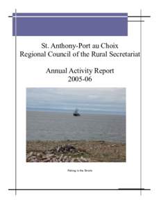 St. Anthony-Port au Choix Regional Council of the Rural Secretariat Annual Activity ReportFishing in the Straits
