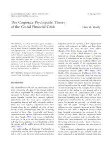 Mind / Criminology / Forensic psychology / Social psychology / Organizational psychology / Snakes in Suits: When Psychopaths Go to Work / Robert Hare / Corporate social responsibility / Antisocial personality disorder / Behavior / Psychopathy / Human behavior