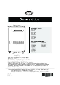 Owners Guide Condensing Models 26ECB5N 26ECB5L 26ECB6N 26ECB6L