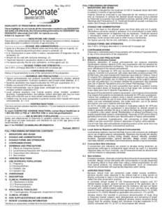 6706905M	  Rev. May 2012 HIGHLIGHTS OF PRESCRIBING INFORMATION These highlights do not include all the information needed to use DESONATE®