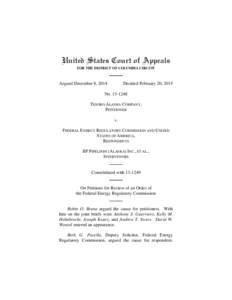 United States Court of Appeals FOR THE DISTRICT OF COLUMBIA CIRCUIT Argued December 8, 2014  Decided February 20, 2015