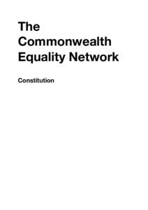 The Commonwealth Equality Network Constitution  Establishment and Name