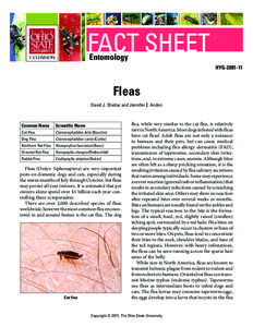 FACT SHEET Entomology HYG[removed]Fleas