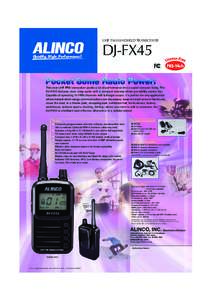 UHF FM HANDHELD TRANSCEIVER  DJ-FX45 FRS-14ch