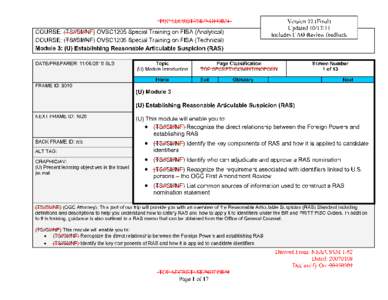 TOP SECRET//SI//NOFORN  Version 22 (Final) UpdatedIncludes CAO Review feedback