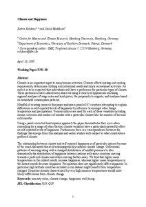 Climate / Easterlin paradox / Happiness economics / Happiness / Hedonic regression / Climatology / CLIMAT / Gross domestic product / Ethics / Economics / Atmospheric sciences